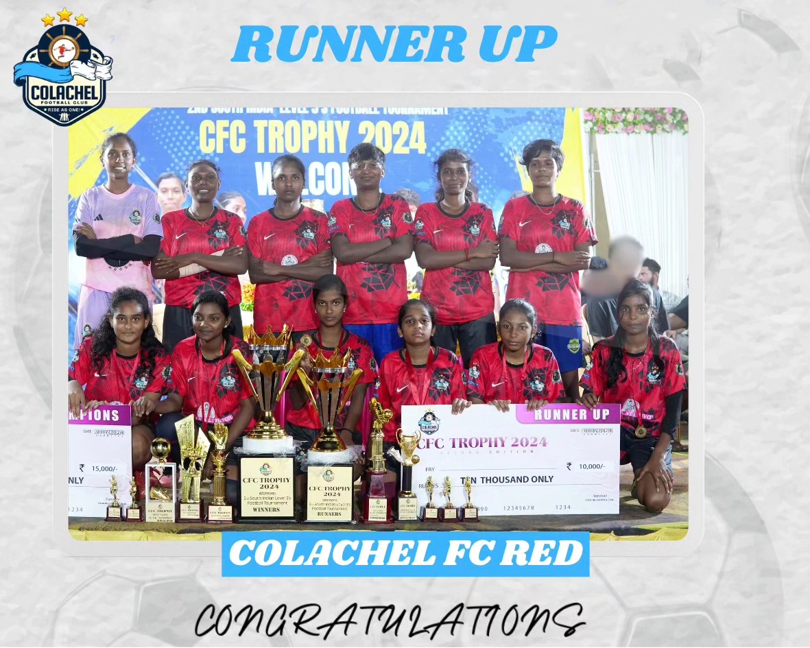 Colachel FC Red women's runners 2024