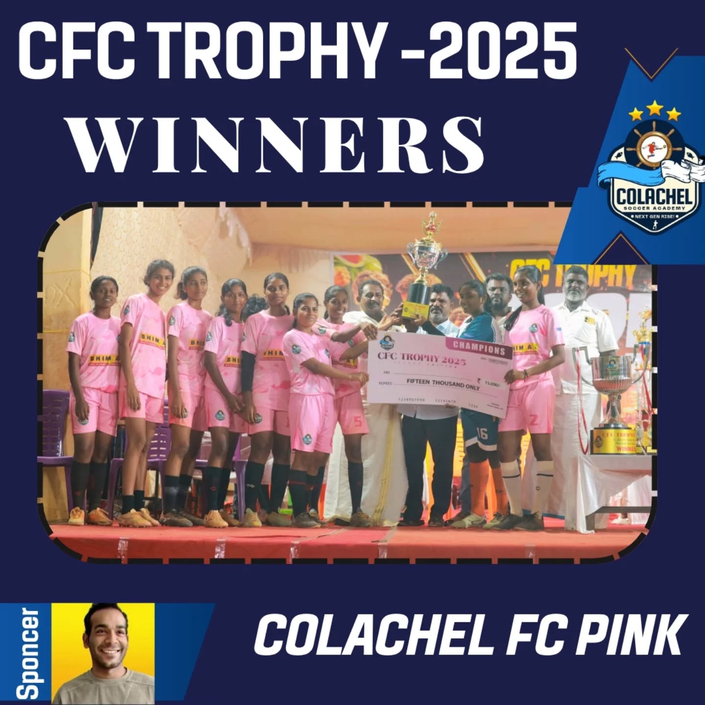 Colachel FC women's champions 2025