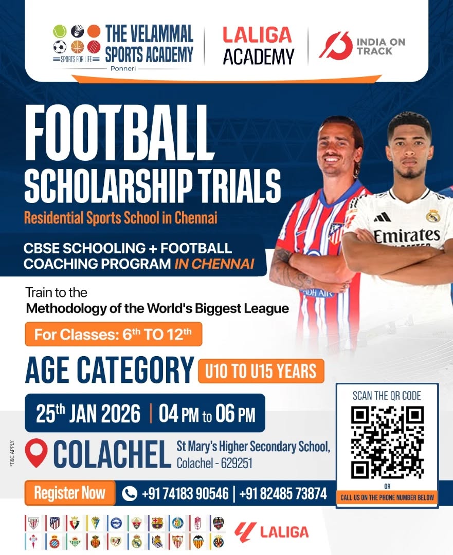 Colachel FC scholarship trials